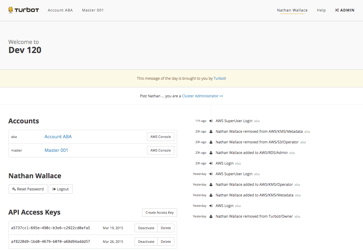 Home page screenshot with MOTD