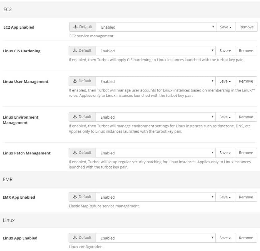 EMR OS Guardrails Options