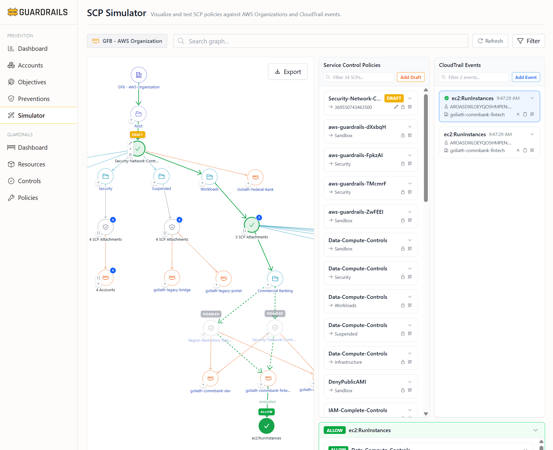 Modify Policies and Test Changes