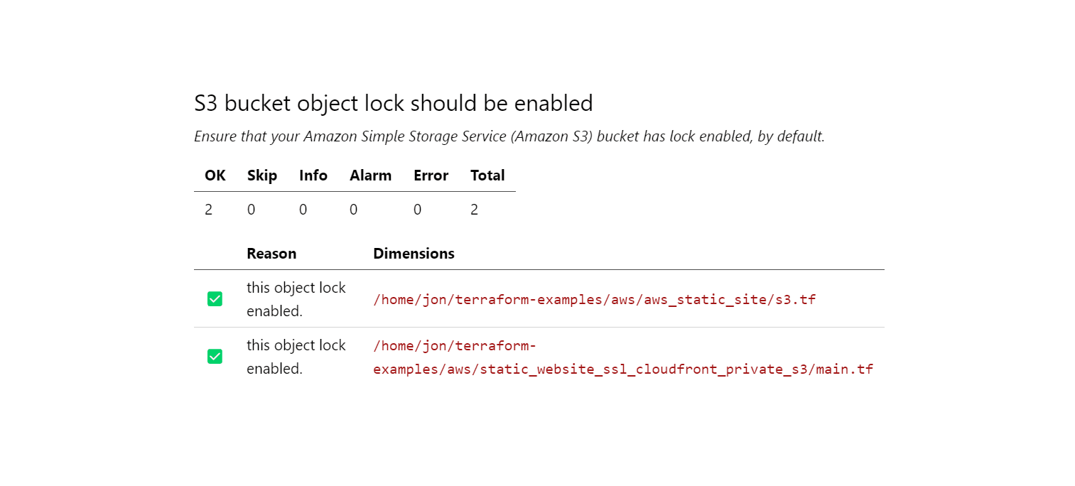 SQL queries + compliance checks for Terraform files