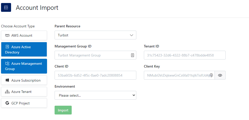 New Azure Management Group