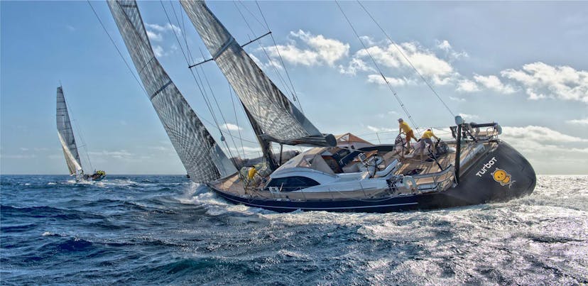 Sailing Yacht with Turbot logo