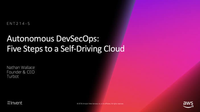 CEO Nathan Wallace's talk at AWS re:Invent on Autonomous DevSecOps: Five Steps to a Self-Driving Cloud will explore how self-driving cloud addresses key governance challenges and sets DevSecOps up for success. Register to attend the talk today.