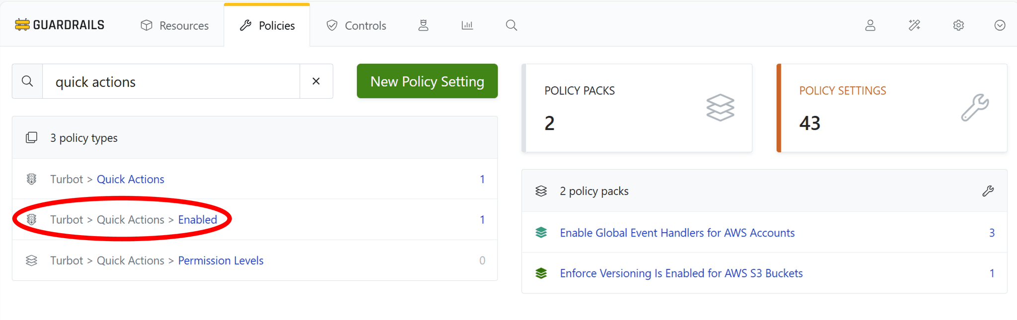 find_quick_actions_policies