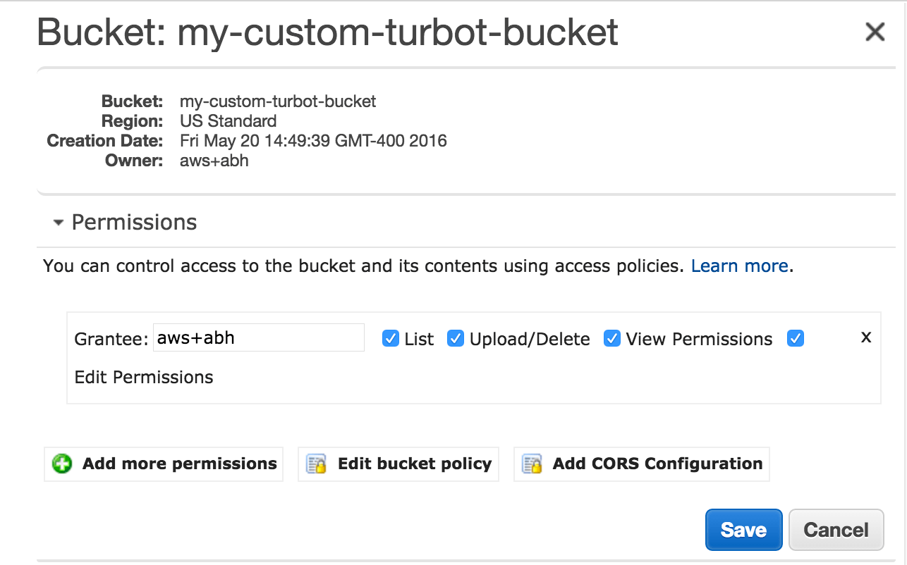 S3 Bucket Selection