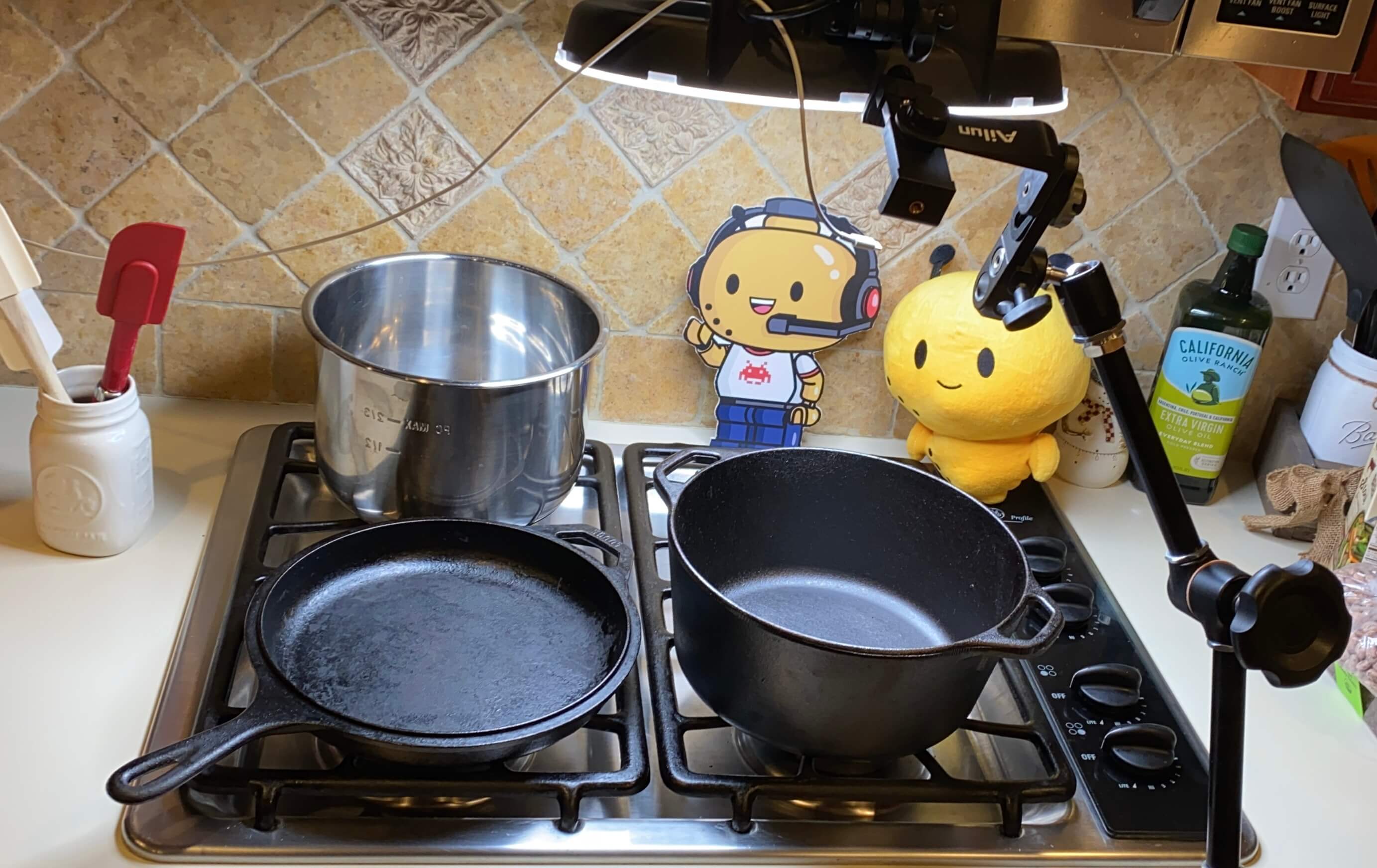 cameras setup in kitchen